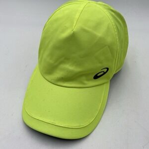 ASICS Hat Neon Yellow Running Golf Tennis Adult Adjustable Strapback Drifit